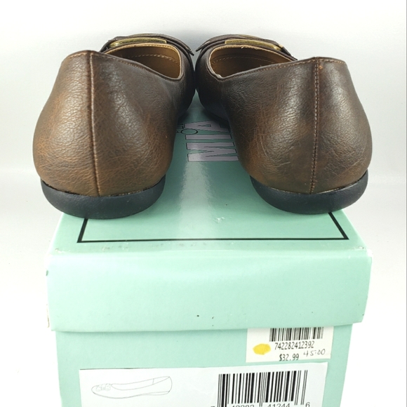 Mia Girl Caleb, Brown Vegan Leather, Slip On, Buckled Flats. Women's Size 8.5M - Picture 8 of 12